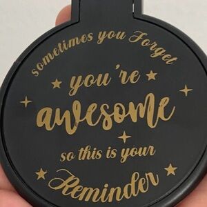 2/$12 ! Black and Gold Inspirational Compact mirror ✨🫶